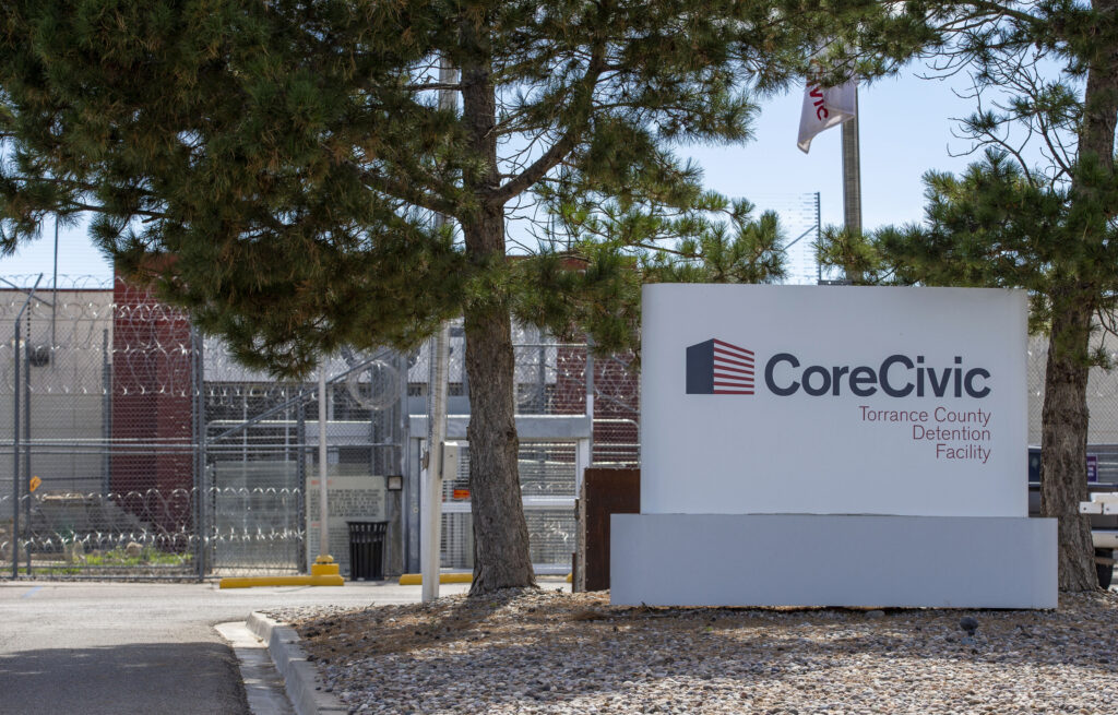 The Torrance County Detention Facility in Estancia, N.M. (AP Photo/Andres Leighton)
