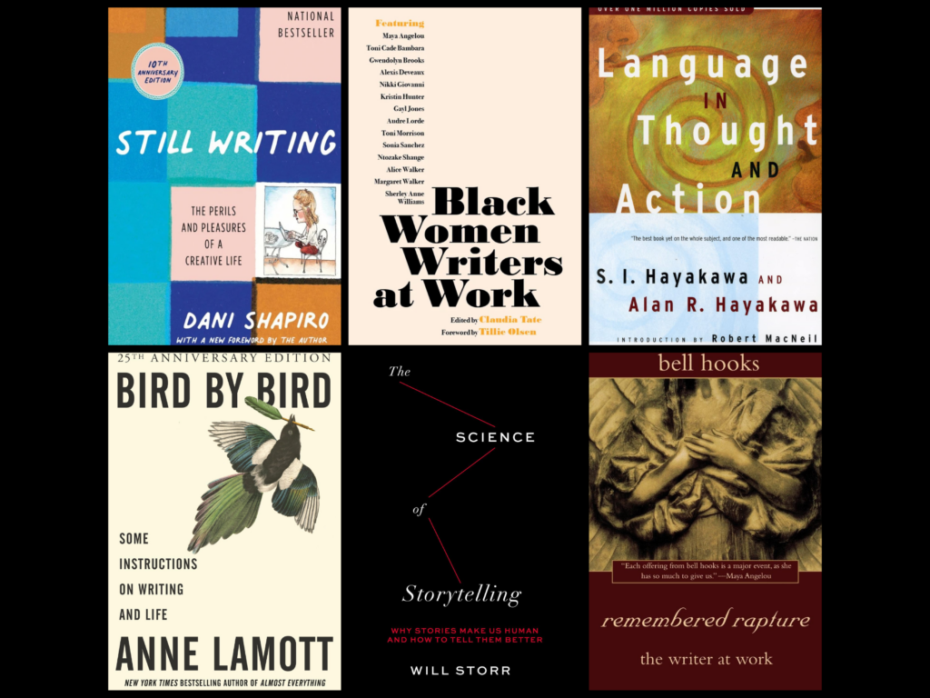 writing, storytelling, and books for general inspiration